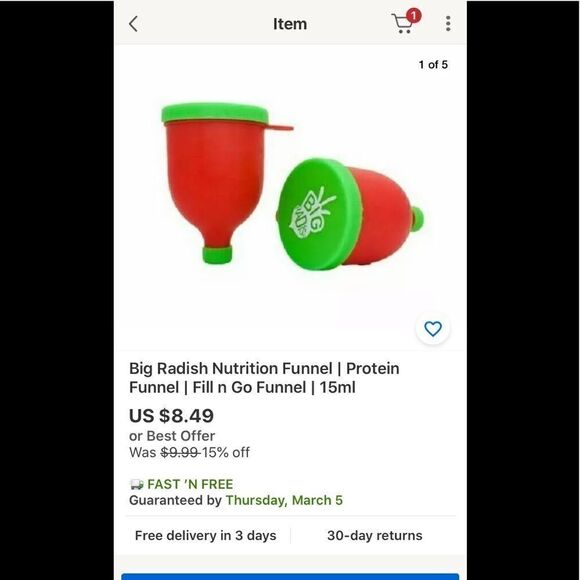 Big Radish Nutrition Protein Funnel Fill n… - Picture 2 of 8
